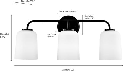 ML Lighting 214203-MG Laphia 22" Wide 3-Light Vanity - Modern Gold