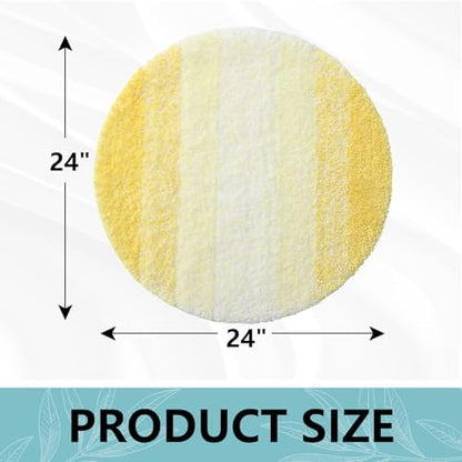 Arotive Microfiber Bathroom Rugs, Shaggy Soft and Absorbent Bath Rug, 24x24