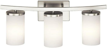 KICHLER Crosby 23" 3 Light Vanity Light Satin Etched Cased Opal Olde Bronze®,White