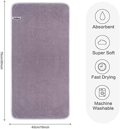 KinHwa Hand Towels for Bathroom, Microfiber Face Towels, 16x30 Inch, 2 Pack