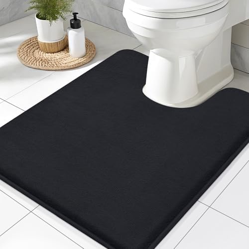 Smiry Memory Foam Toilet Rugs 24x20, Extra Soft Absorbent Bathroom Rugs