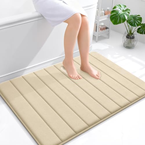 OLANLY Memory Foam Large Bath Mat 40x32, Super Soft Absorbent Bathroom Rugs