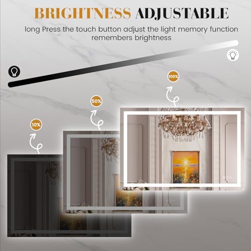 JISOSO LED Bathroom Mirror, Bathroom Vanity Mirror, 24"x32"