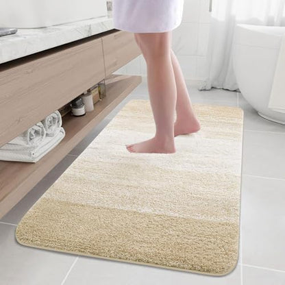 Arotive Microfiber Bathroom Rugs, Shaggy Soft Absorbent Bath Rug, 50x30