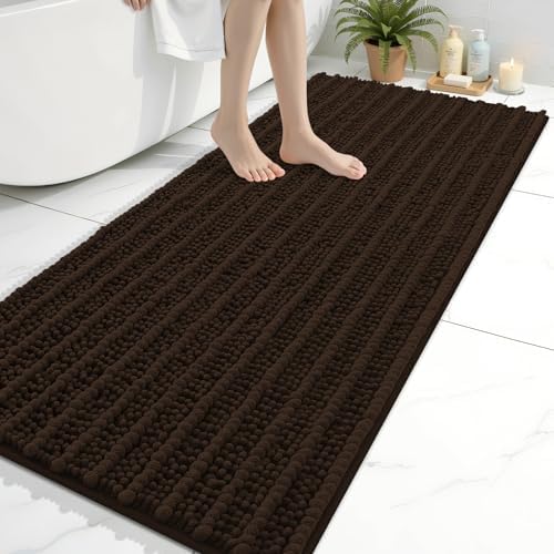 Arotive Bathroom Rugs Mat 54x24, Soft Absorbent Chenille Shaggy Bath Mat