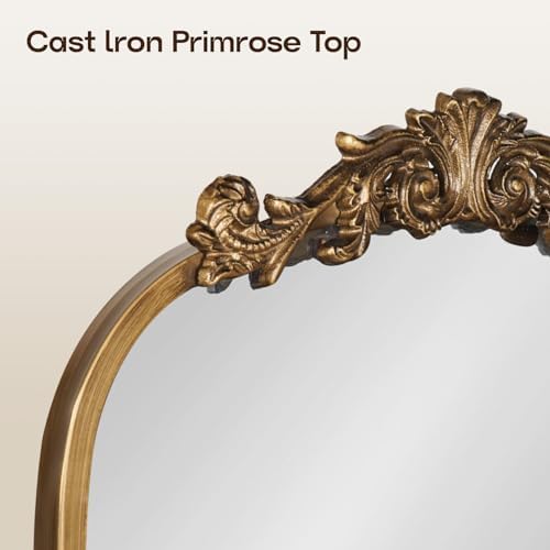 USHOWER Vintage Gold Mirror 24x36 Inch, Antique Baroque Bathroom Mirror