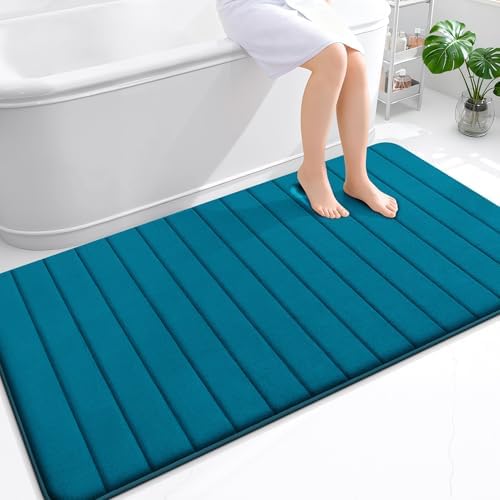 OLANLY Memory Foam Large Bath Mat 59x34, Super Soft Absorbent Bathroom Rugs
