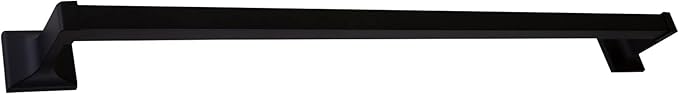 Design House Millbridge 4-Piece Bathroom Accessory Set, Matte Black, Includes Towel Bar, Towel Ring, Toilet Paper Holder, and Robe Hook – Design House, 534628