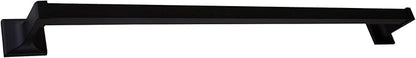 Design House Millbridge 4-Piece Bathroom Accessory Set, Matte Black, Includes Towel Bar, Towel Ring, Toilet Paper Holder, and Robe Hook – Design House, 534628