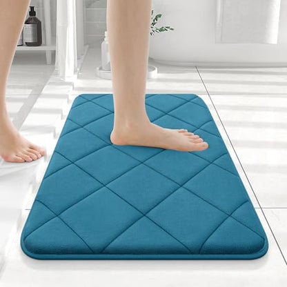 OLANLY Memory Foam Bath Mat 24x16, Ultra Soft and Absorbent Bathroom Rugs