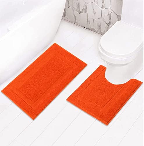 SHACOS Soft Microfiber Bathroom Rugs Set 2 Pieces with Toilet Rug