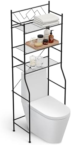 Home Zone Living Over-the-Toilet Bathroom Storage Cabinet Organizer