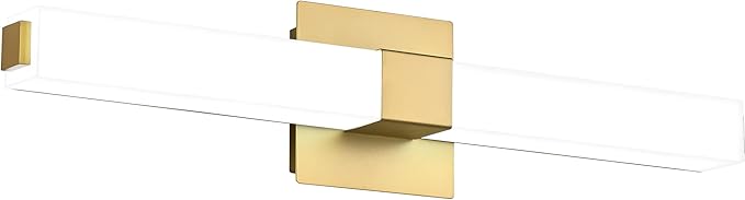 Gold Bathroom Light Fixtures - 24 inch LED Vanity Lights 18W - Modern Bathroom Lights Over Mirror Cool White Light
