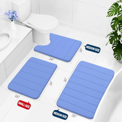 Buganda Memory Foam Bath Mat 47 x 24, Ultra Soft Absorbent Bathroom Rugs