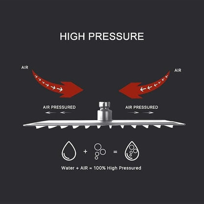 Brushed Nickel Shower System Bathroom 16 Inch Rain Shower Head Ceiling Mount with Handheld Luxury High Pressure Shower Combo Set Shower Faucet Rough-in Valve Body and Trim Kit