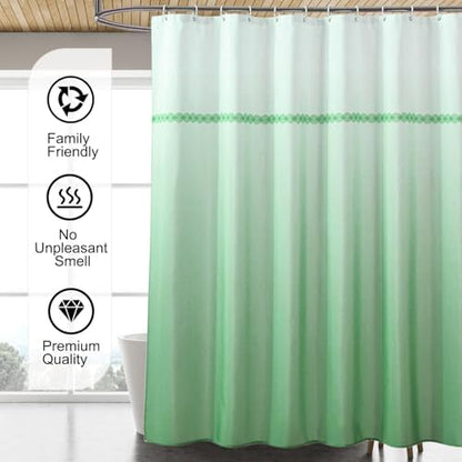 LLSCL Fabric Shower Curtain Liner with Magnets, Waterproof Hotel Quality, 72 x 72 Machine Washable