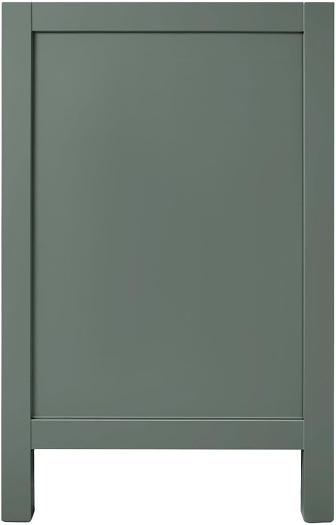 ARIEL Cambridge 36-inch Bathroom Vanity Base Cabinet,Solid Wood, 2 Soft Closing Doors, 5 Dovetail Drawers, Vintage Green