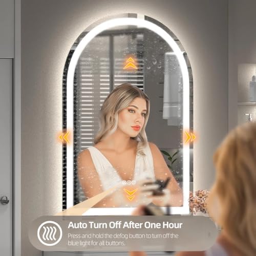 20x30 Inch Arched LED Bathroom Mirror