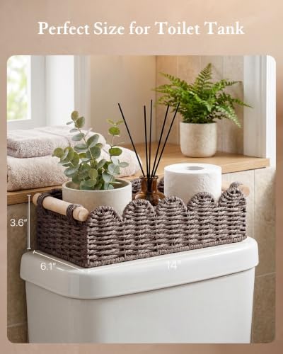 Toilet Paper Storage Basket for Toilet Tank, Bathroom Organizer