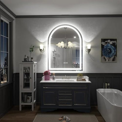 30x42 Inch Arched LED Bathroom Mirror