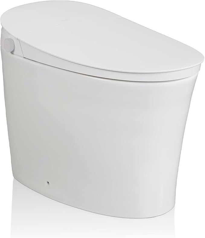 BidetKing Throne Smart Toilet Bidet Combination | Powerful Dual Flush | ADA Chair Height | Automatic Lid and Seat | DirectDry | Foam Shield | Endless Warm Water | 3 Year Warranty