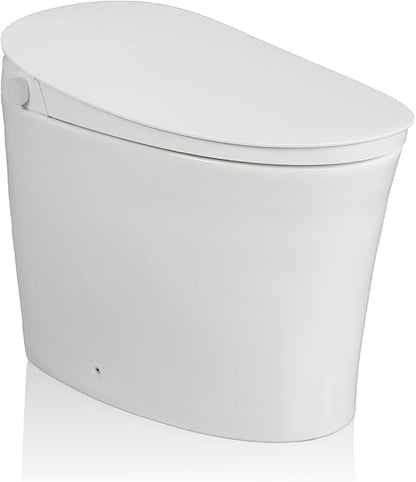 BidetKing Throne Smart Toilet Bidet Combination | Powerful Dual Flush | ADA Chair Height | Automatic Lid and Seat | DirectDry | Foam Shield | Endless Warm Water | 3 Year Warranty