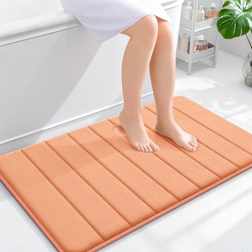 OLANLY Memory Foam Bath Mat 35x24, Super Soft and Absorbent Bathroom Rugs