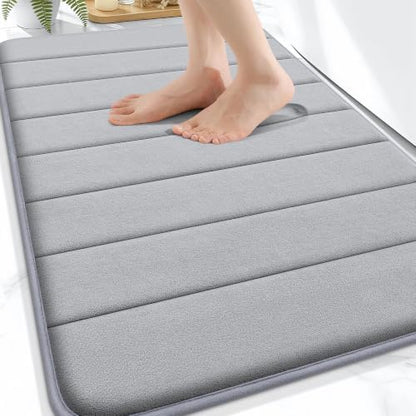 OLANLY Memory Foam Bath Mat 32x20, Super Soft and Absorbent Bathroom Rugs