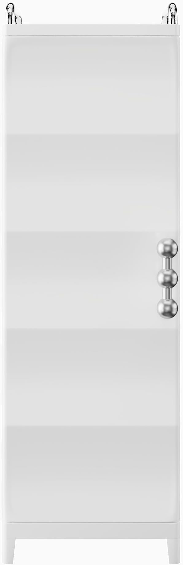 VECELO Narrow Storage Cabinet with Door, Slim Bathroom Storage Cabinet with Adjustable Shelves, for Small Spaces, Bathroom, Kitchen, Laundry, 29.7” H, White