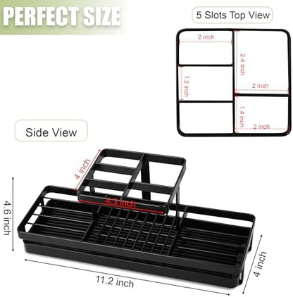 Toothbrush Holders Toothpaste Organizer Bathroom Accessories, Matte Black
