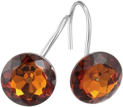 Brown Diamond Crystal Bling Shower Curtain Hooks Rings for Bathroom,12PCS