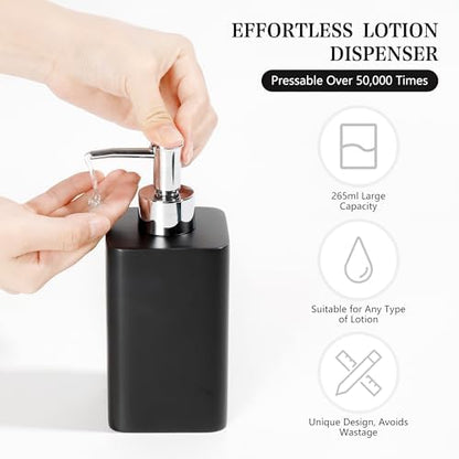 YMXYJM Bathroom Accessories Set, 4 Piece Toothbrush Holder Set - Black
