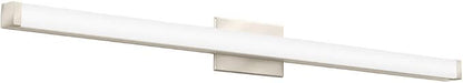 Lithonia Lighting 48-Inch LED Vanity Light with 3-in-1 Switchable White Color Temperature, Contemporary Square Bathroom Vanity Wall Light Fixture for Over The Mirror, Brushed Nickel