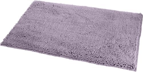 Amazon Basics Non-Slip Microfiber Absorbent Plush Shag Bathroom Rug Mat, Machine Washable, 21" x 34", Lavender (Pack of 12)