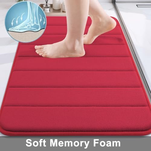 Buganda Memory Foam Bath Mat 47 x 20, Ultra Soft Absorbent Bathroom Rugs