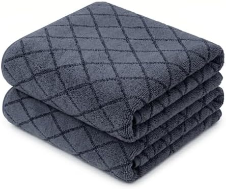 Microfiber Bath Towels Set of 2 - Ultra Soft, Highly Absorbent & Fast Drying Bath Towels, Vacuum Compressed for Storage, Lint-Free & Skin-Friendly for Women, Kids, Sensitive Skin (27x54 Inches)