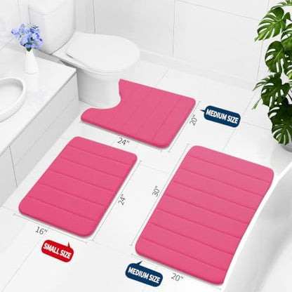 Buganda Memory Foam Bath Mat 70 x 24, Ultra Soft Absorbent Bathroom Rugs