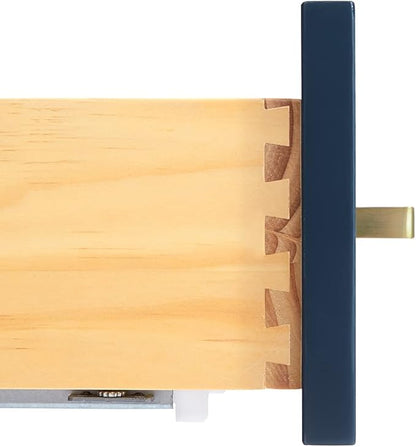 ARIEL Cambridge 48-inch Bathroom Vanity with Sink,Solid Wood, 1.5-inch Pure White Quartz Countertop & Backsplash, Single Oval Porcelain Sink, 2 Soft Closing Doors, 9 Dovetail Drawers, Midnight Blue