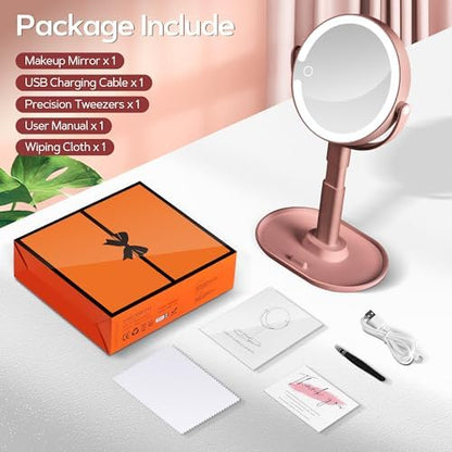 B Beauty Planet Vanity Mirror with Lights, Magnifying Makeup Mirror 30X/1X