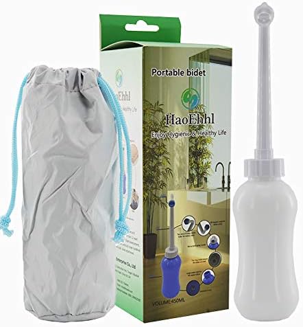 Upside Down Bidet for Postpartum Care, Old People&Child Cleansing.Portable Bidet Sprayer and Travel Bidet with Hand Held Bidet Bottle for Personal Cleansing (M, White)