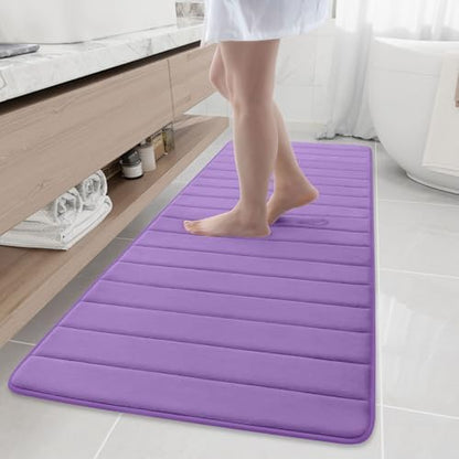 Buganda Memory Foam Bath Mat 70 x 24, Ultra Soft Absorbent Bathroom Rugs