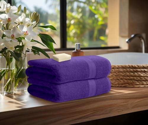Avalon Towels Purple Bath Towels, Purple Towel Set, 8pc