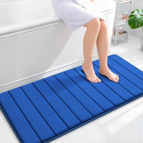 OLANLY Memory Foam Long Bathroom Rugs Runner 47x24, Super Soft Absorbent