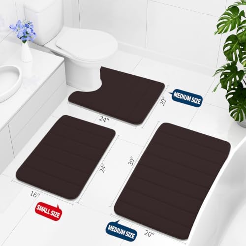 Buganda Memory Foam Bath Mat 35.4 x 24, Ultra Soft Absorbent Bathroom Rugs