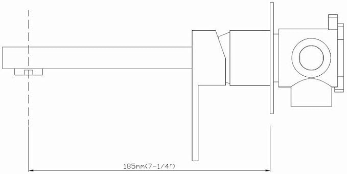 Wall Mount Bathroom Faucets, Vessel Sink Faucet Chrome Solid Brass Rough in Valve Included, SUMERAIN