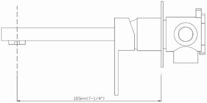 Wall Mount Bathroom Faucets, Vessel Sink Faucet Chrome Solid Brass Rough in Valve Included, SUMERAIN