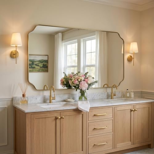 MIRRORART 28x48’’ Gold Bathroom Mirrors for Wall, Full-Length Mirror