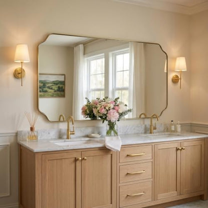 MIRRORART 28x48’’ Gold Bathroom Mirrors for Wall, Full-Length Mirror