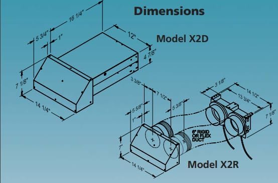 Tjernlund X2D Model Products Xchanger Reversible Basement Fans