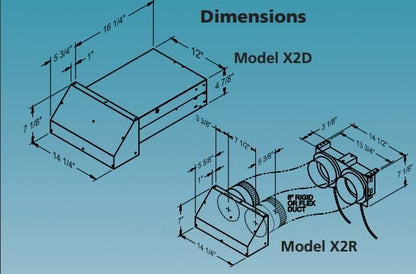 Tjernlund X2D Model Products Xchanger Reversible Basement Fans